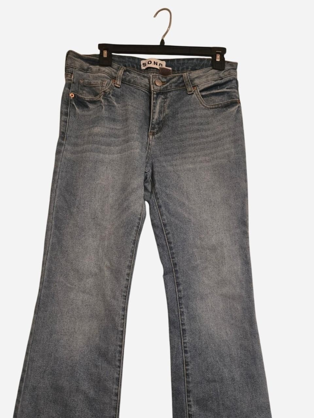 S.O.N.G. Women's Flare Jeans Waist 29 Gray